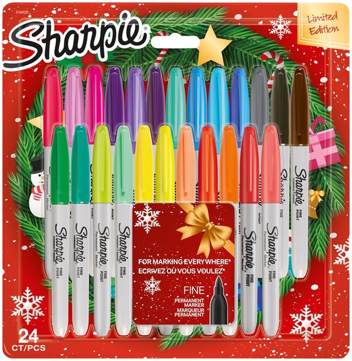 Sharpie Permanentmarkers | Fijne punt | Diverse kleuren | 24 stuks